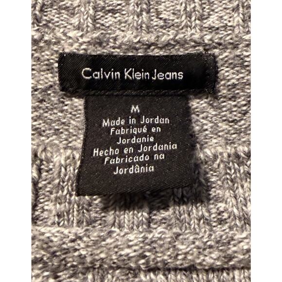 Calvin Klein Jeans Sweater, Women's Size Medium Heather Gray Pullover Round neck - Picture 3 of 3